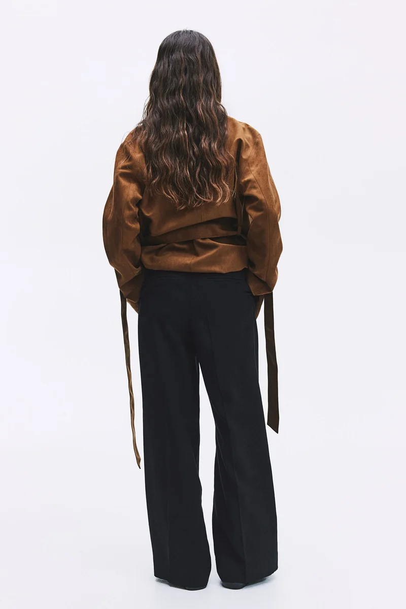 H&M Wide belted trousers