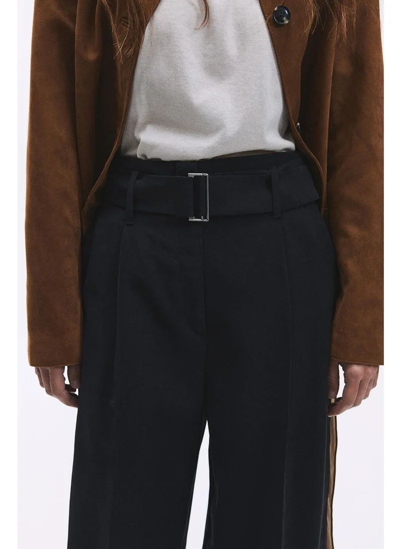 اتش اند ام Wide belted trousers