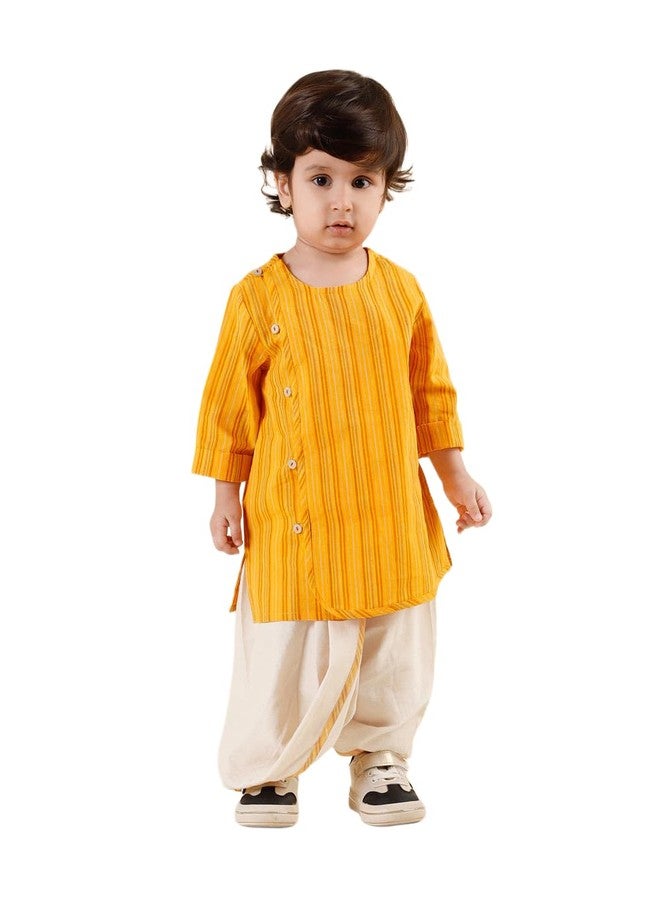 Fabindia Cotton Yellow 2Pc Dhoti Set - Image 1