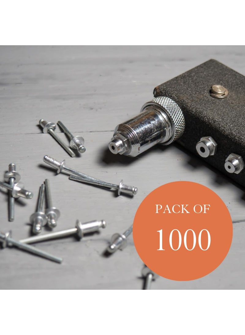 UNITED HOME United Home Aluminium Blind Rivet Metal POP Rivets for Riveting GunRiveter Machine 1000 pieces 316 X 1  - Image 4
