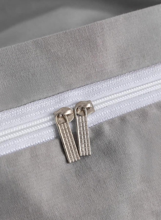 LUNA Home Queen Size 6-Piece Premium Quality Bedding Set in Solid Grey, No Filler Included. - Image 3