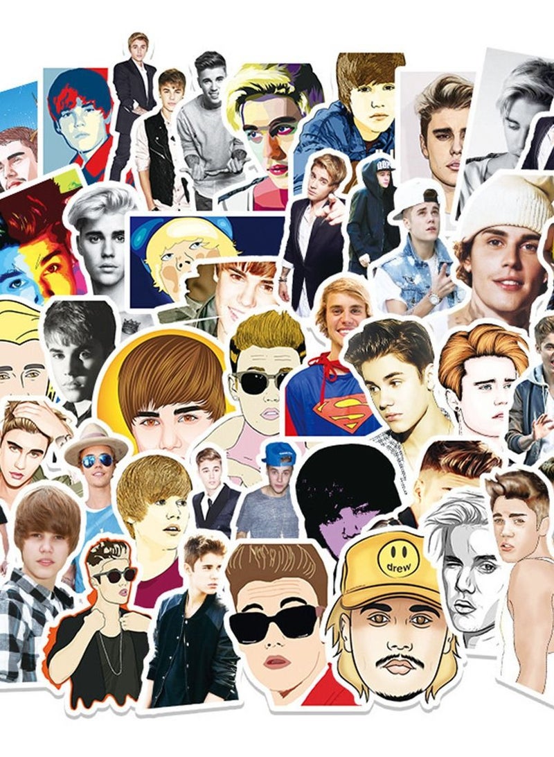 general 50-Piece Justin Bieber Cute Vinyl Waterproof Sticker - Image 1
