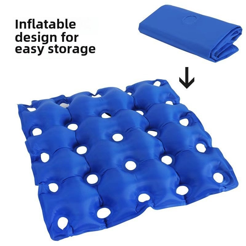 Generic Ergonomic Inflatable Cushion 25-Hole Square Pad for Wheelchairs 46.5*46.5cm 