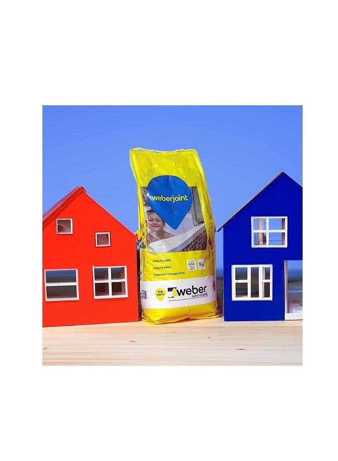 Weber Tile Grout 5kg(Chocolate)Cement Based Pre Mixed Tile Joint Grout, Easy to Apply for Wall & Floor Tiles - Image 3