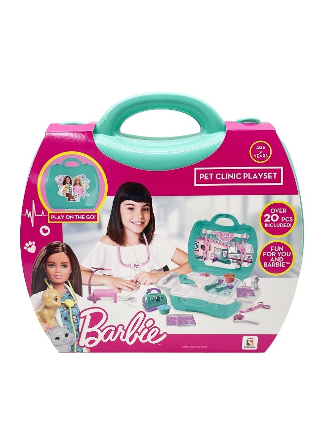 Barbie مجموعة ألعاب عيادة باربي للحيوانات الأليفة - Image 1