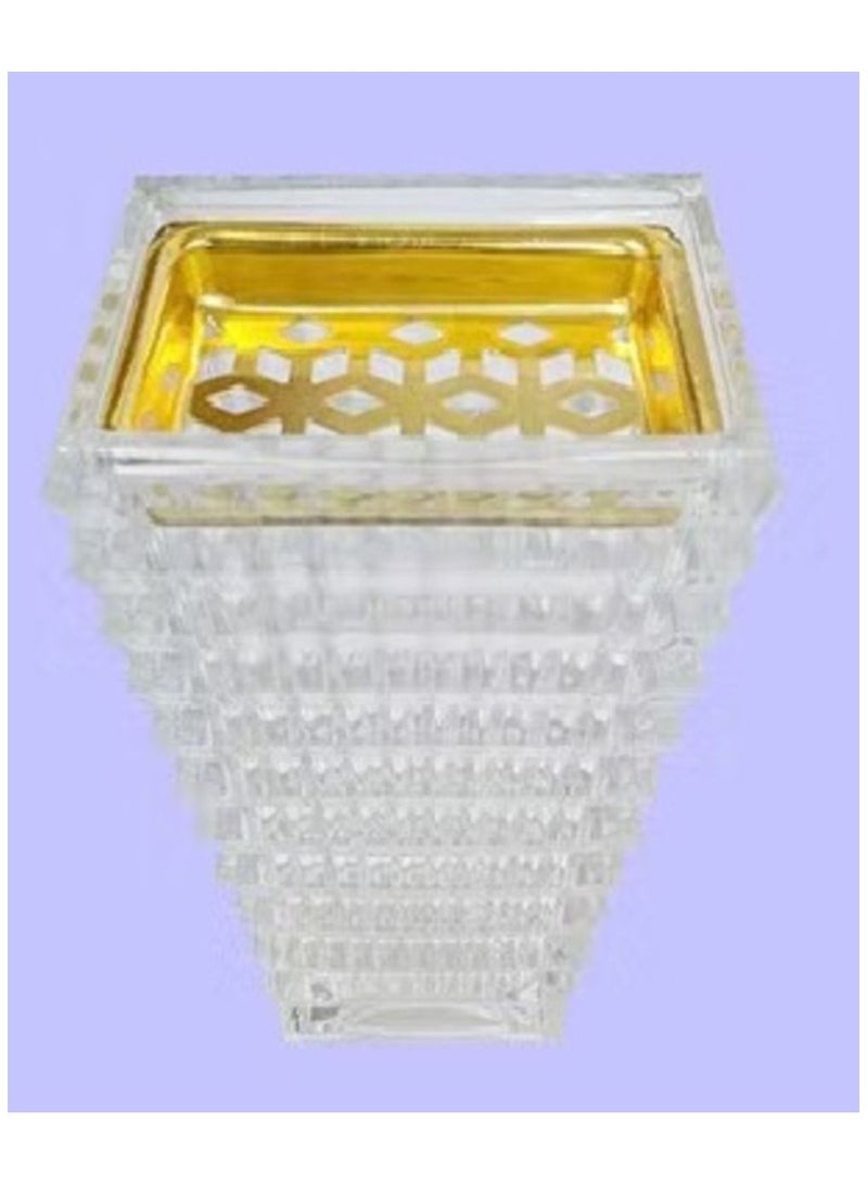 Oud burner Incense Bakhoor Charcoal Incense Burner Frankincense Burner Handheld Bakhoor Gold Incense Burner Crystal Luxury Finish - Image 3