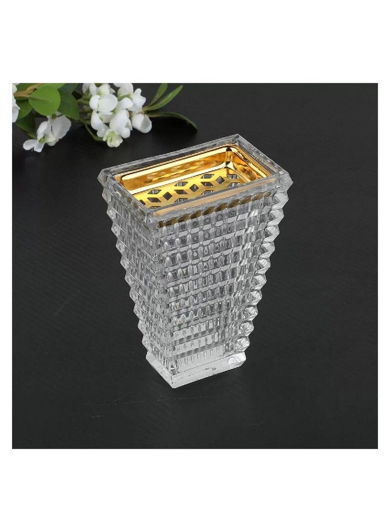 Oud burner Incense Bakhoor Charcoal Incense Burner Frankincense Burner Handheld Bakhoor Gold Incense Burner Crystal Luxury Finish - Image 1