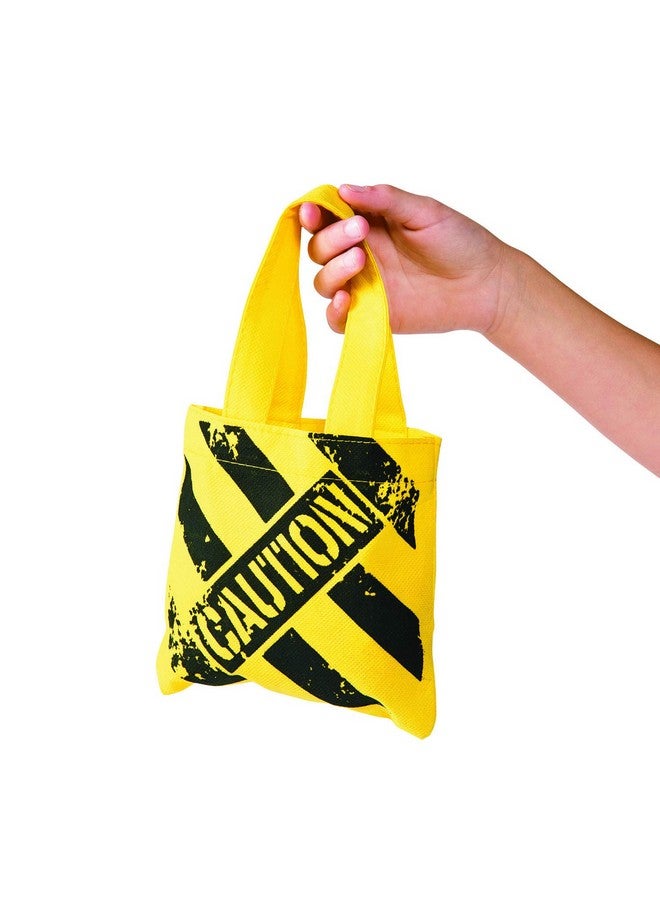 Bedwina Bedwina construction themed party supplies Supplies - (24 Pack) construction party favors Hat & Mini Tote Bag Supplies - (12) Yellow construction hats for kids & (12) Construction Goodie Bags  - Image 3