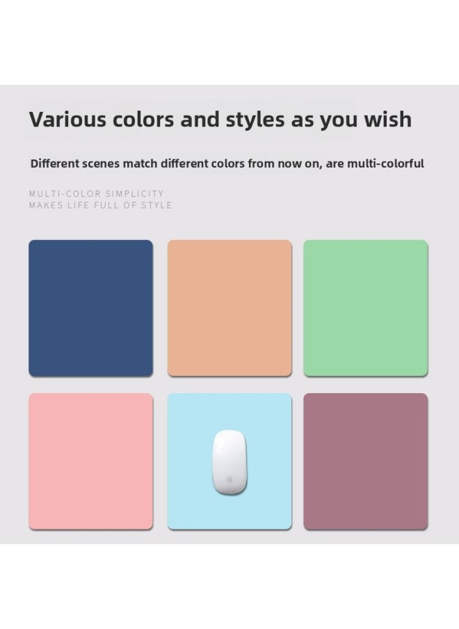 Generic - Jin Hanqi Computer Peripheral Products Double-sided Leather Mouse Pad Small Pad Thickened Male And Female Mouse Pad Solid Color-Color:Size: 21x25cm-Pattern:Double-sided Double Color = Army Green + Light Gray - Image 1