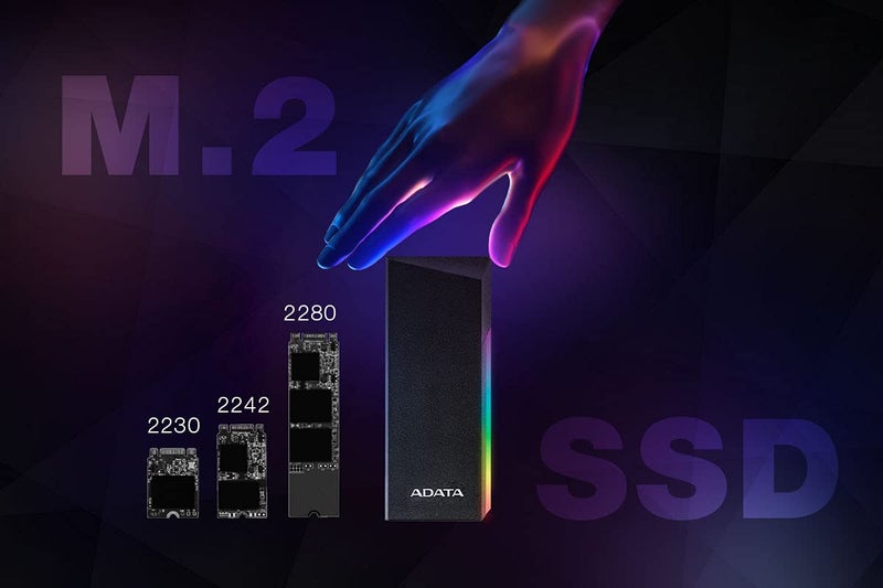 ADATA ADATA EC700G Aluminum USB 3 Gen 2 Type-C M.2 2280/2242/2230 PCIe/NVMe/SATA SSD External Portable Enclosure Case Adapter Tool-Less Design (AEC700GU32G2-CGY) - Image 4