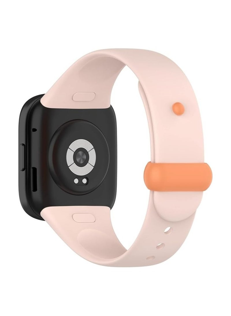 Strap for Xiaomi Redmi Watch 3 Strap, Silicone Watch Strap Buckles Sport Silicone Watch Band,Bracelet Replacement Wristband Wrist Strap (Pink) - Image 1