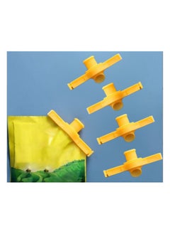 ZISH Zish FreshSeal - Food Sealing Clips with Nozzle (Pack of 5) Bag Clips for Food, Food Storage Sealing Clips with Pour Spouts, Food Sealing Bag Clips, Bag Moisture Sealing Clamp, for Kitchen Food Storage and Organization, Food Preservation Tool ( Pack of 5 )  - Image 2