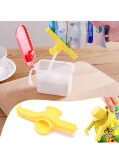 ZISH Zish FreshSeal - Food Sealing Clips with Nozzle (Pack of 5) Bag Clips for Food, Food Storage Sealing Clips with Pour Spouts, Food Sealing Bag Clips, Bag Moisture Sealing Clamp, for Kitchen Food Storage and Organization, Food Preservation Tool ( Pack of 5 )  - Image 1