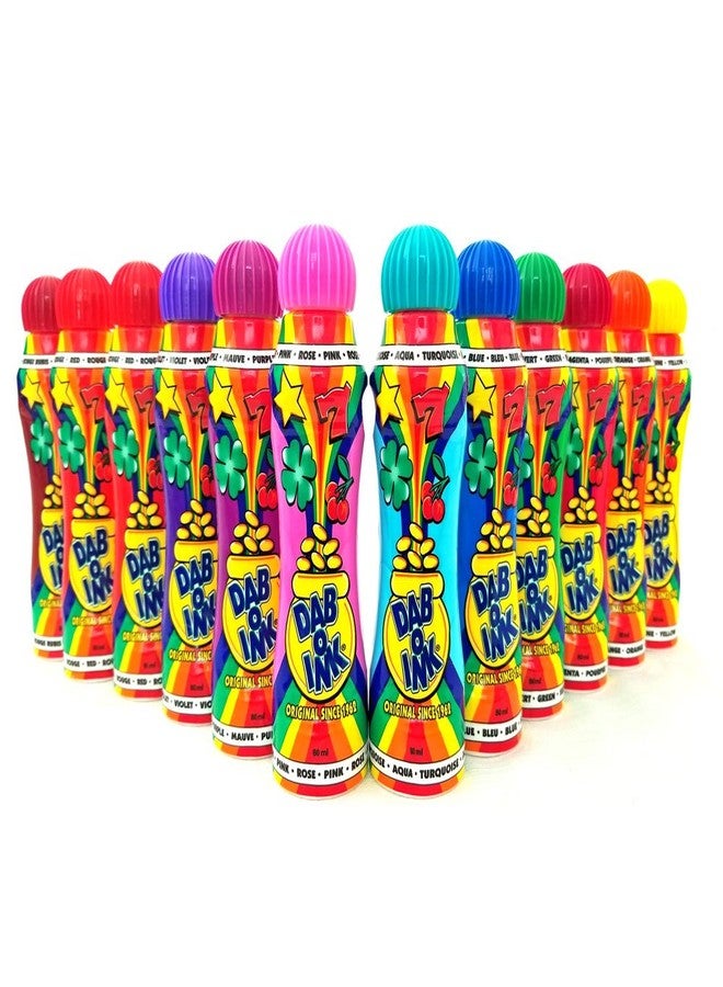 Dab-O-Ink Bingo Dauber - 3 oz - 12 Pack - Assorted Colors - Image 1