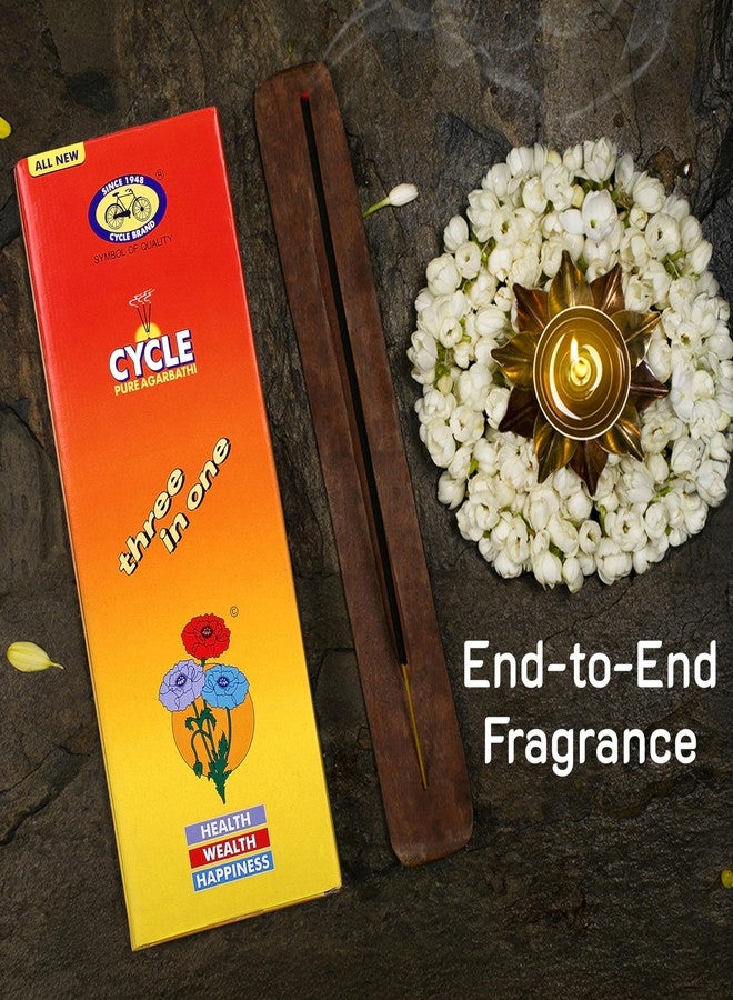 Cycle Pure Three in One Agarbathi Premium Scented Incense Sticks for Health, Wealth & Happiness 250 GM - Image 5