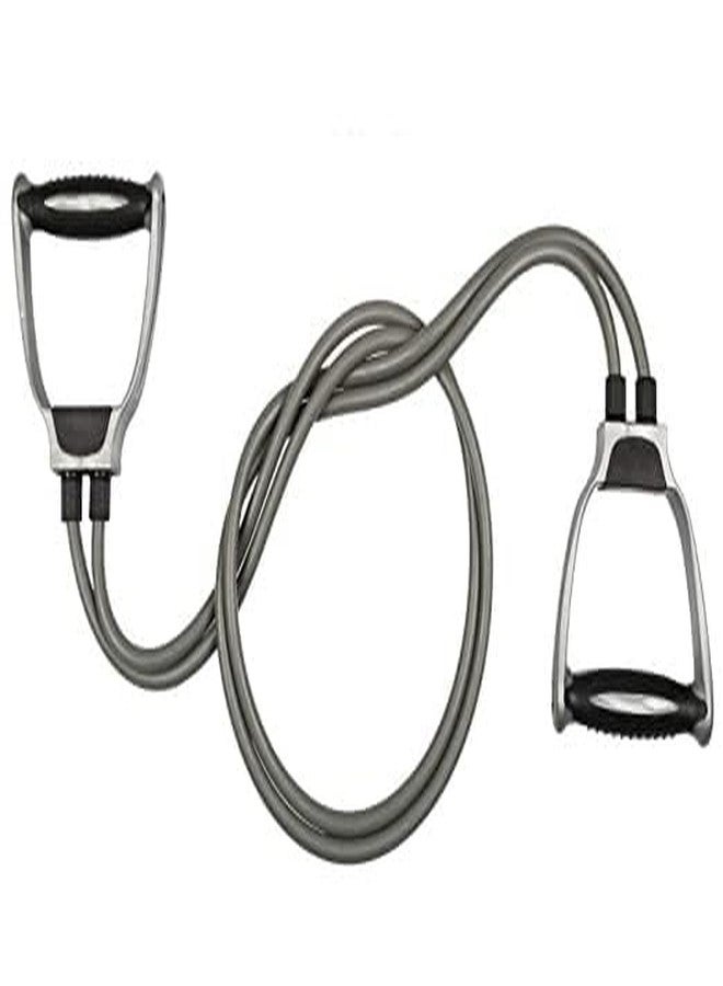 ODIN Double Toning Resistance Tube Pull Rope - Heavy-Duty Elastic Rubber Exercise Band with D-Shaped Handles & Workout Chart - Ideal for Stretching, Home Gym, and Strength Training - Image 3