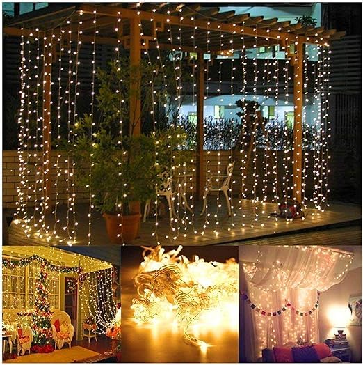 Lexton Combo of Star Curtain Light 6 Big Star 6 Small Star Light with 8 Flashing Modes | 36 Feet LED Decorative String Light | 4 Piece 20 LED Wine Bottle Cork Lights - Image 5