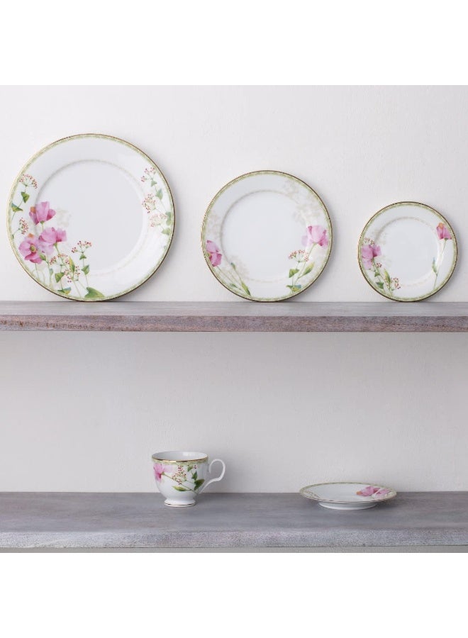 Noritake Poppy Place 5Piece Place Dinnerware Setting in White - Image 3