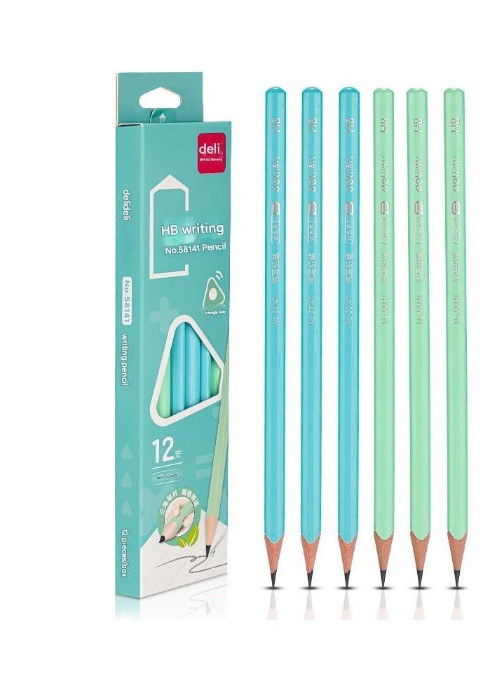 Generic HB Hexagonal Pencil, Student Anti Slip 12 Pieces/Box - Image 1