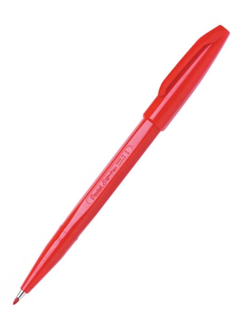 Pentel 12-Piece Fibre Tip Sign Pen Red Ink - Image 2