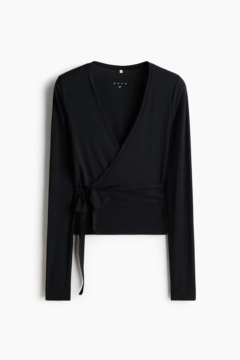 H&M  Sports wrap top in modal for Women | Best Price UAE