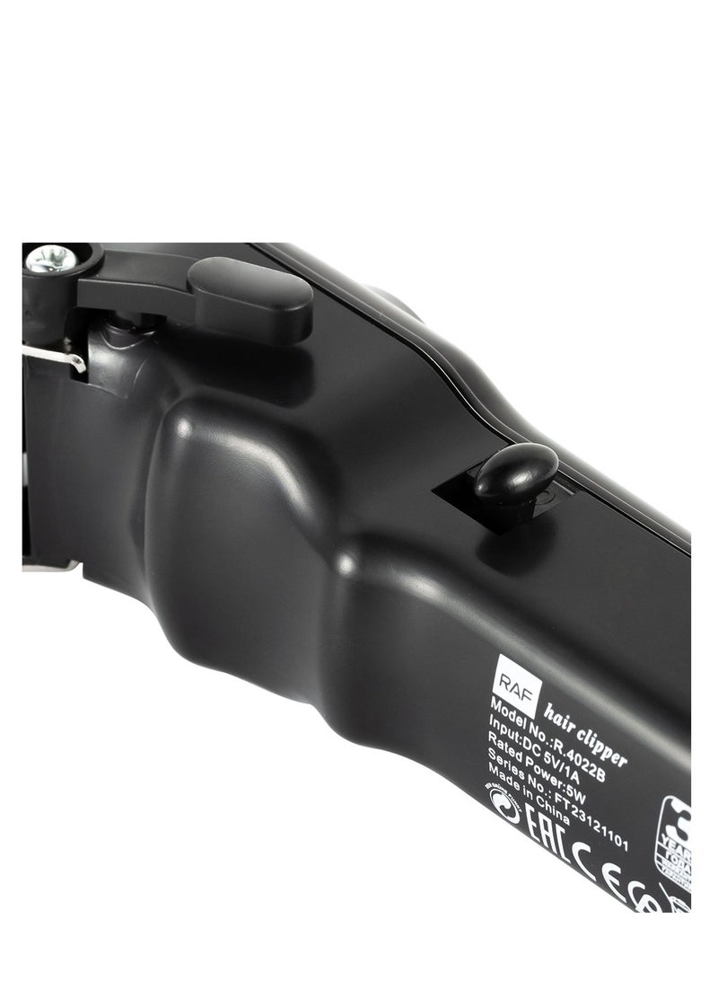 آر إيه أف ماكينة قص الشعر للرجال، ماكينة قص الشعر الكهربائية متعددة الوظائف بقدرة 5 وات، ماكينة تشذيب احترافية بقدرة 900 مللي أمبير للرجال، مجموعة أدوات تشذيب اللحية القابلة لإعادة الشحن، واجهة USB - Image 5