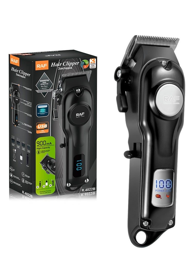 آر إيه أف ماكينة قص الشعر للرجال، ماكينة قص الشعر الكهربائية متعددة الوظائف بقدرة 5 وات، ماكينة تشذيب احترافية بقدرة 900 مللي أمبير للرجال، مجموعة أدوات تشذيب اللحية القابلة لإعادة الشحن، واجهة USB - Image 2