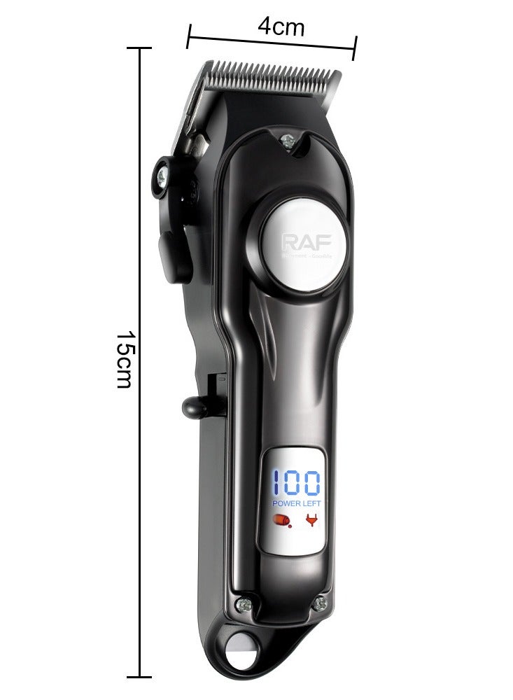 آر إيه أف ماكينة قص الشعر للرجال، ماكينة قص الشعر الكهربائية متعددة الوظائف بقدرة 5 وات، ماكينة تشذيب احترافية بقدرة 900 مللي أمبير للرجال، مجموعة أدوات تشذيب اللحية القابلة لإعادة الشحن، واجهة USB - Image 3