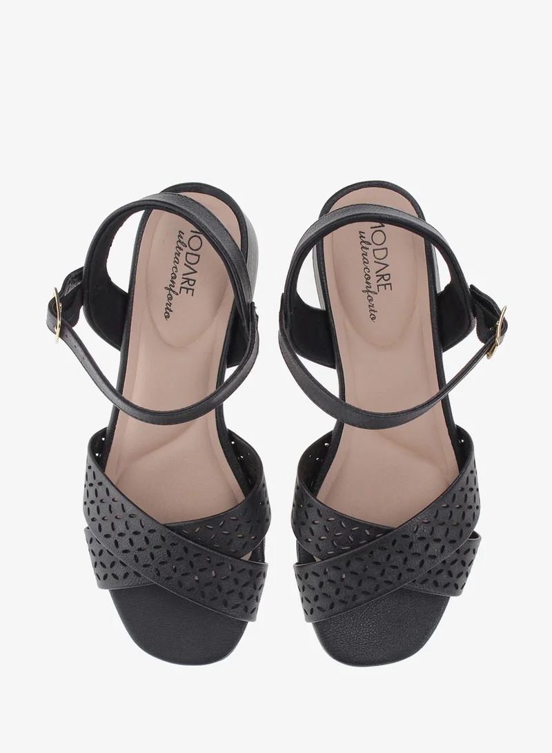 Modare Black Modare Women’s Flat Sandals with Back Strap – Secure Fit and Lightweight Daily Wear for Women | Best Price UAE