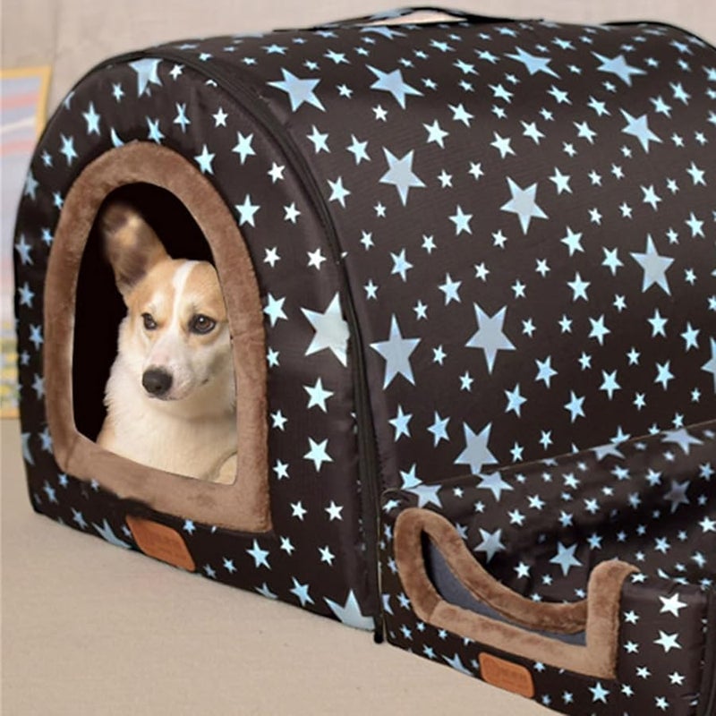 Medium Size H Color Indoor Small Dog Bed Warm House Pet Tent Thicken Cushion Kitten Cave - Image 5