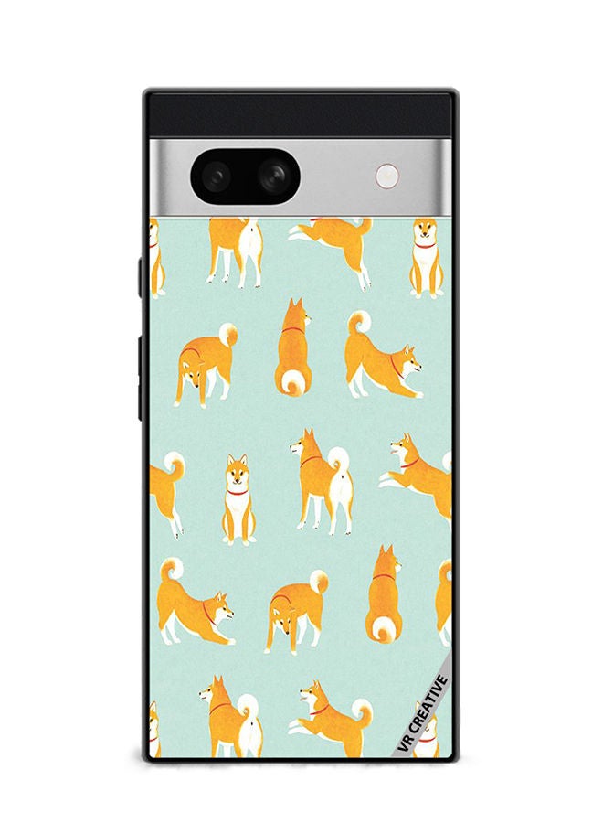 VR CREATIVE Protective Case Cover For Google Pixel 7a Shib Inu Design Multicolour - Image 1