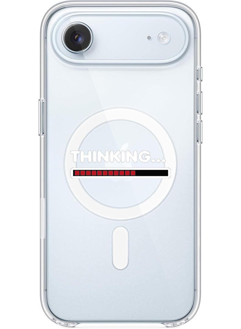 Theodor Magnetic Case for Apple iPhone 17 Air Compatible with MagSafe Wireless Charging, Shockproof Phone Bumper Cover - Thinking - White - Image 1