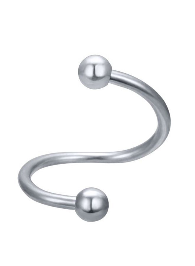 NIBEMINENT Stainless Steel Brief Spiral Barbell Labret Nose Ring