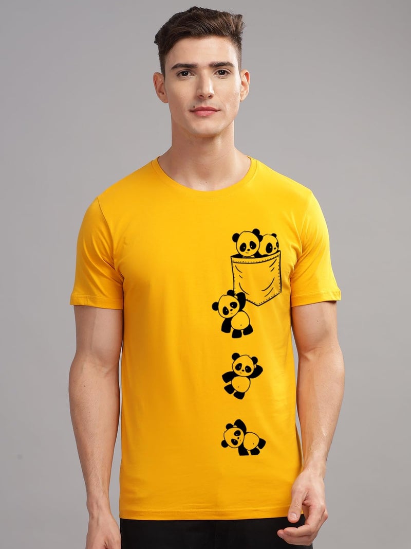 ADRO 100% Cotton Lycra Tshirts for Men Combo Pack of 3 | Regular Fit | Printed T Shirt | Round Neck Half Sleeve| Mens Tshirts|RCM3_POC-MU_Set-NB_TKT-GR_L - Image 2