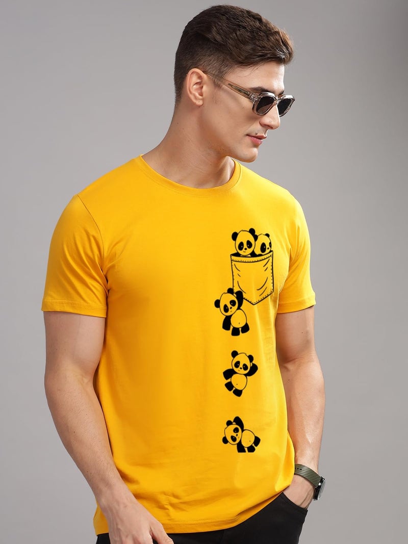ADRO 100% Cotton Lycra Tshirts for Men Combo Pack of 3 | Regular Fit | Printed T Shirt | Round Neck Half Sleeve| Mens Tshirts|RCM3_POC-MU_Set-NB_TKT-GR_L - Image 5