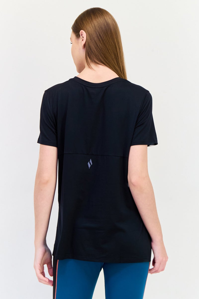 SKECHERS Women Sportswear Fit Short Sleeve Outdoor T-Shirt Black  - Image 4