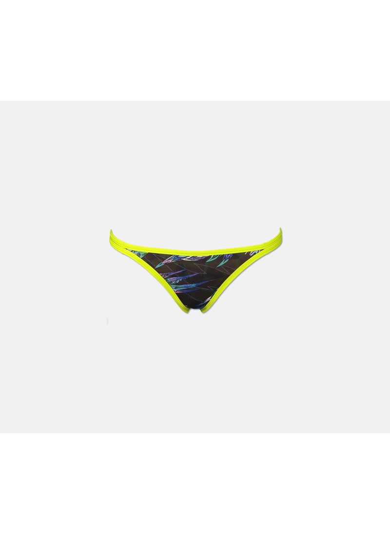 speedo Women Reverse Two Piece Swimsuit, Black and Orange and Neon Green  - Image 2