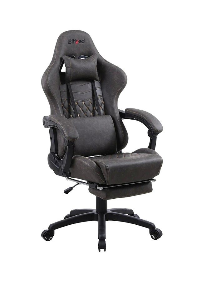 Blitzed Gaming Chair Racing Style With Retractable Footrest Brown - Image 5