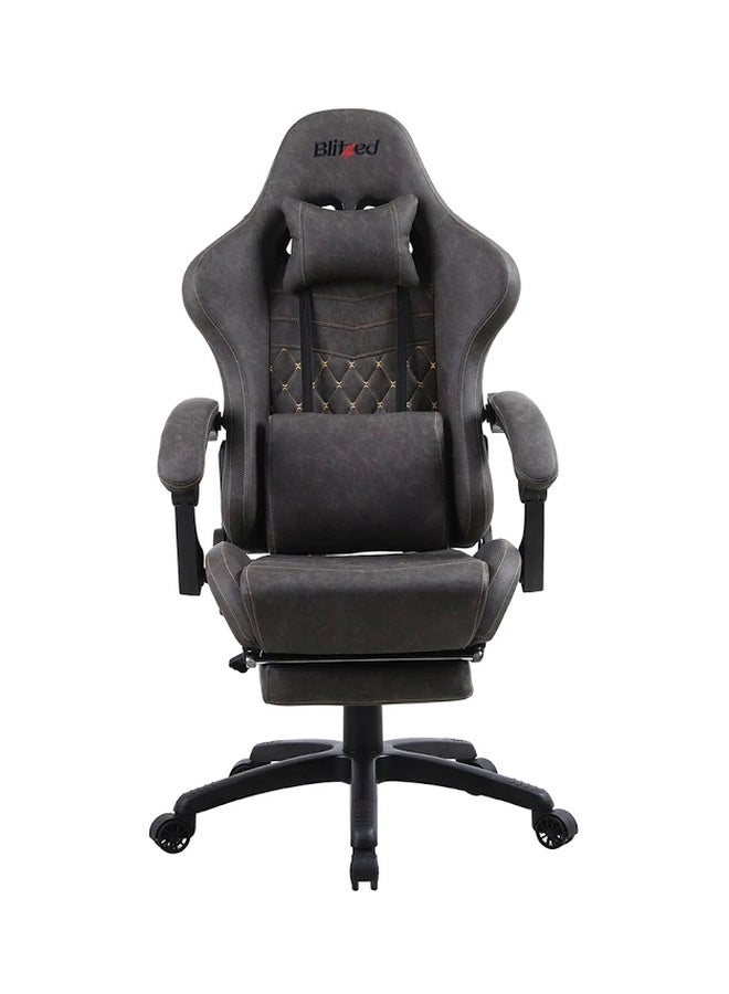 Blitzed Gaming Chair Racing Style With Retractable Footrest Brown - Image 1