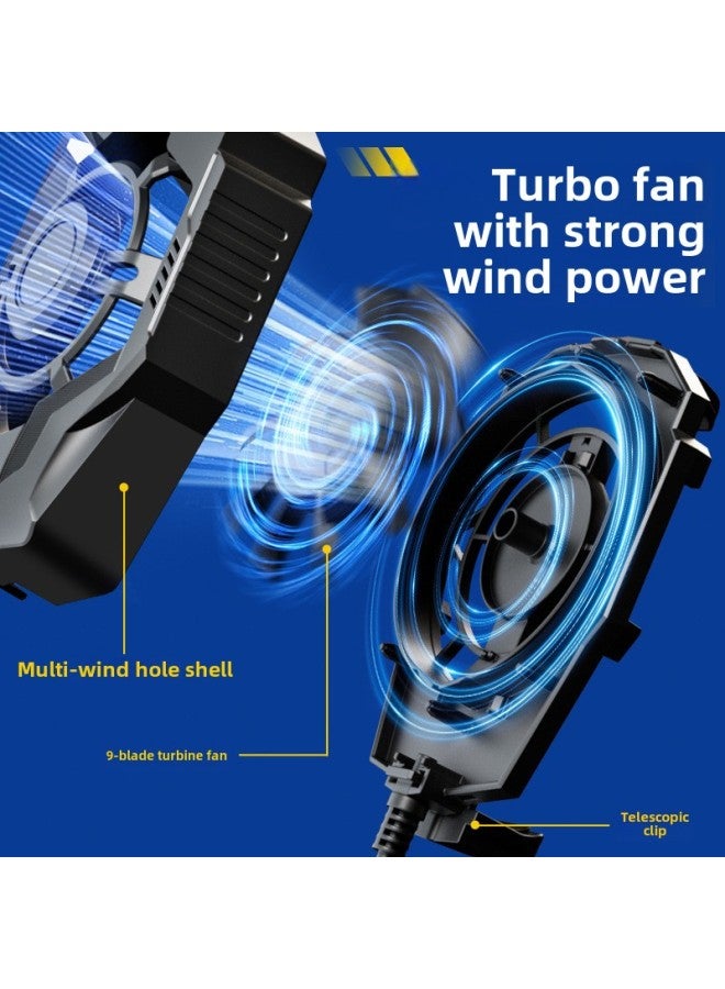 Supply F18 Air-cooled Mobile Phone Radiator Super Large Air Volume Hurricane Radiator Cooling Source Wholesale-Color:S1 Frozen Semiconductor Radiator-Black (Silent High Performance, Recommend) - Image 5