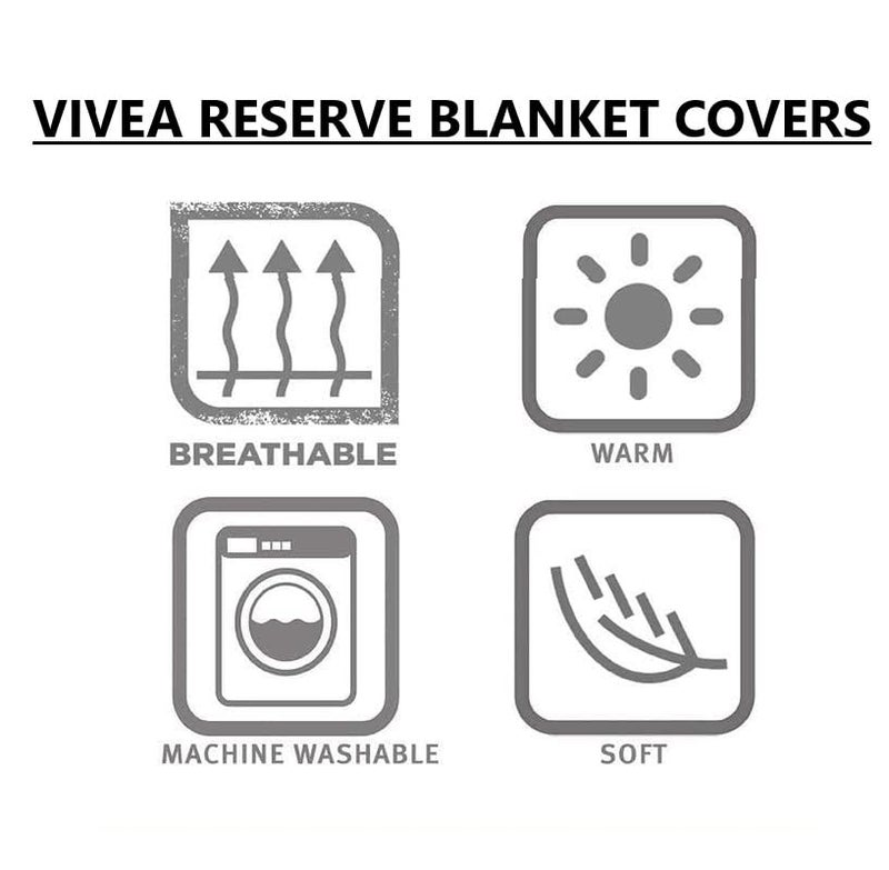 VIVEA RESERVE 300 TC Glace Cotton Soft Single Bed Rajai Cover II Duvet Cover II Blanket Cover II Comforter Cover II Quilt Cover with Zipper Closure - 60" x 90" inch (Blue Heart) - Image 4