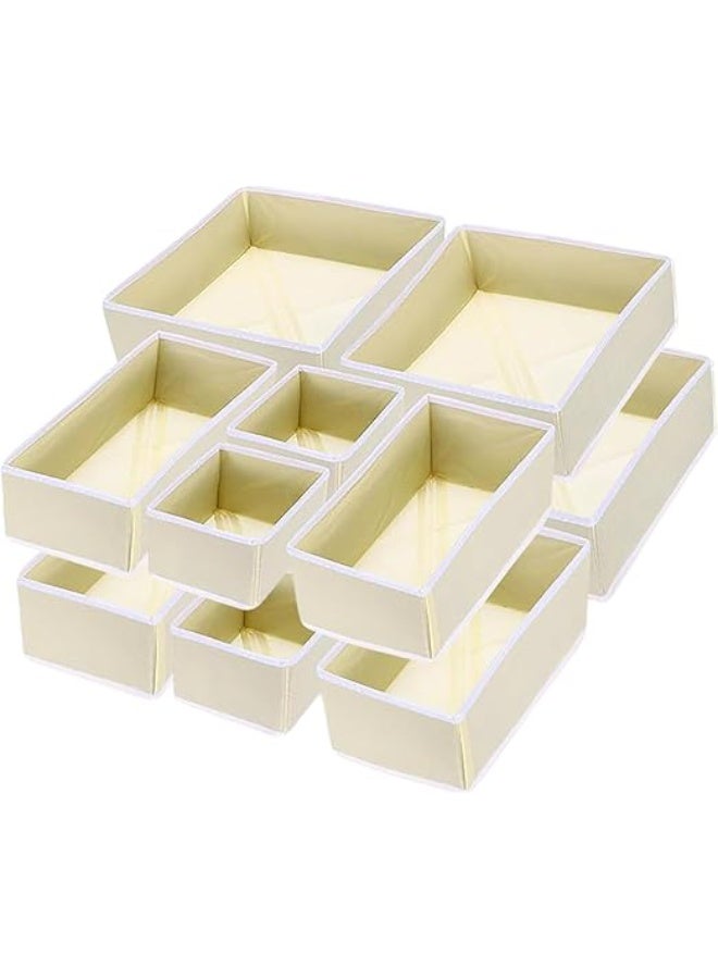 DUNISO 12 Pcs Clothes Drawer Organisers，Foldable Underwear Drawer Organizer and Closet Dividers，Storage Dresser Drawer Dividers，for Clothes, Socks, Bras, Underwear, Towels, Leggings, Jeans and Sweaters - Image 1