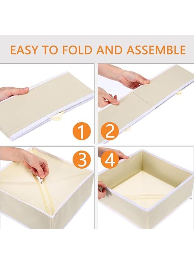 DUNISO 12 Pcs Clothes Drawer Organisers，Foldable Underwear Drawer Organizer and Closet Dividers，Storage Dresser Drawer Dividers，for Clothes, Socks, Bras, Underwear, Towels, Leggings, Jeans and Sweaters - Image 4