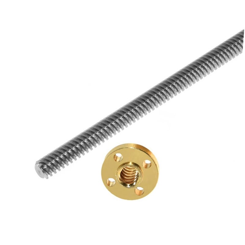 2Pcs Stainless Steel Lead Screw Threaded Rod with Nut for Stepper Motor and 3D Printer Parts - Image 1
