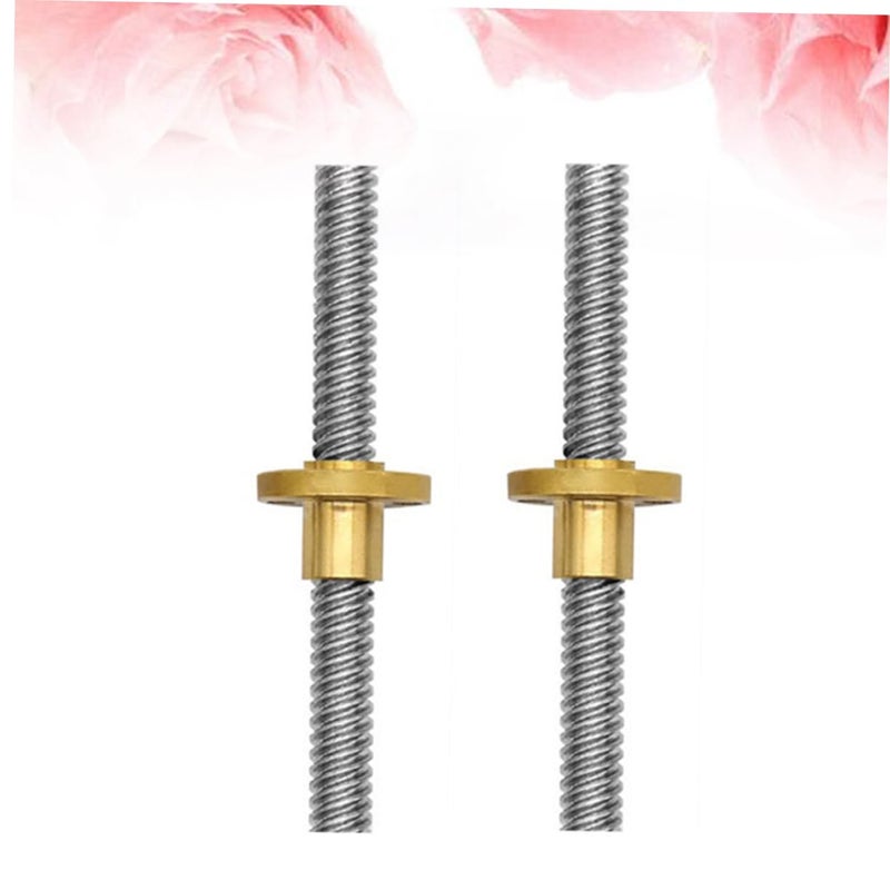 2Pcs Stainless Steel Lead Screw Threaded Rod with Nut for Stepper Motor and 3D Printer Parts - Image 3