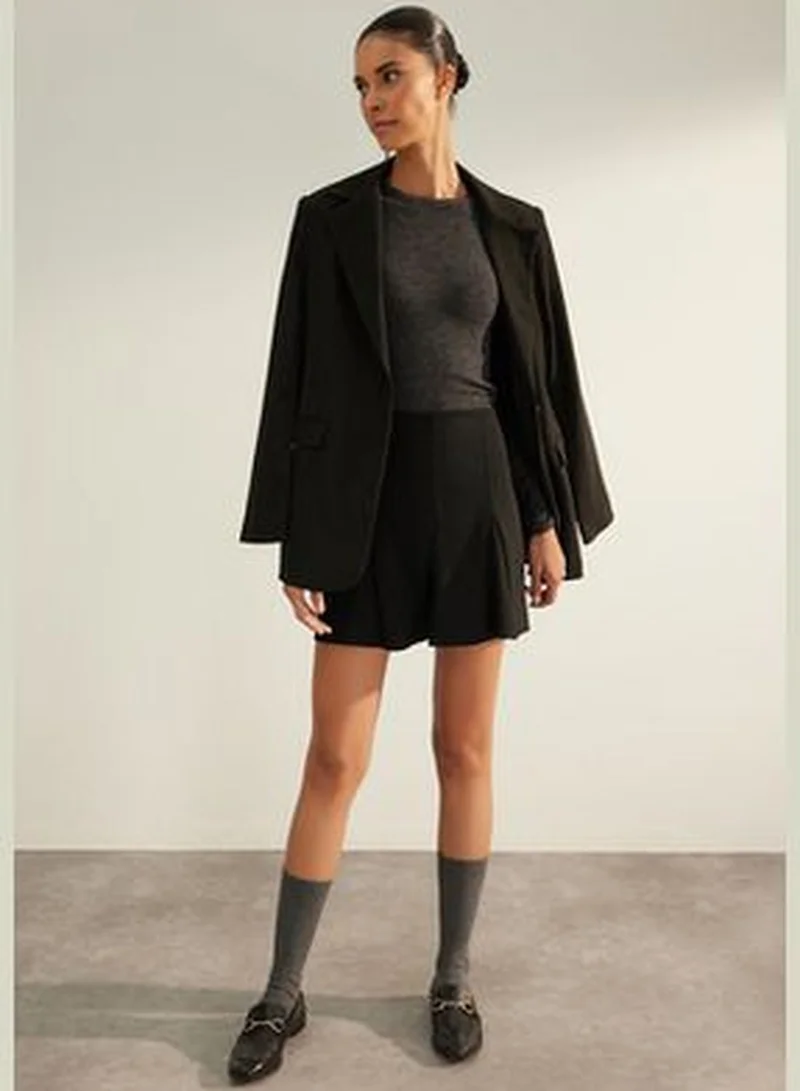 trendyol Black Premium High Quality Godeli Mini Woven Skirt TWOAW24ET00308