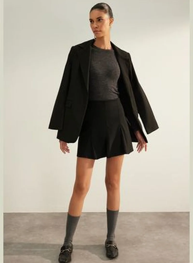 trendyol Black Premium High Quality Godeli Mini Woven Skirt TWOAW24ET00308