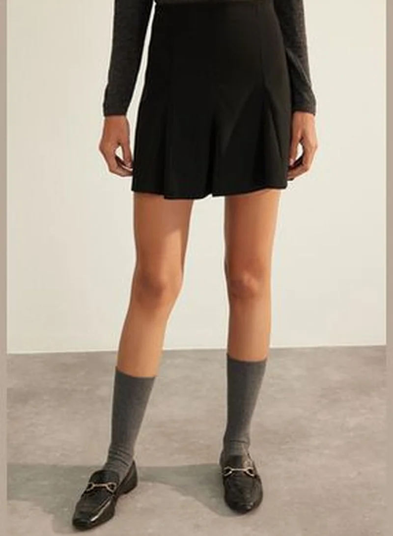 trendyol Black Premium High Quality Godeli Mini Woven Skirt TWOAW24ET00308