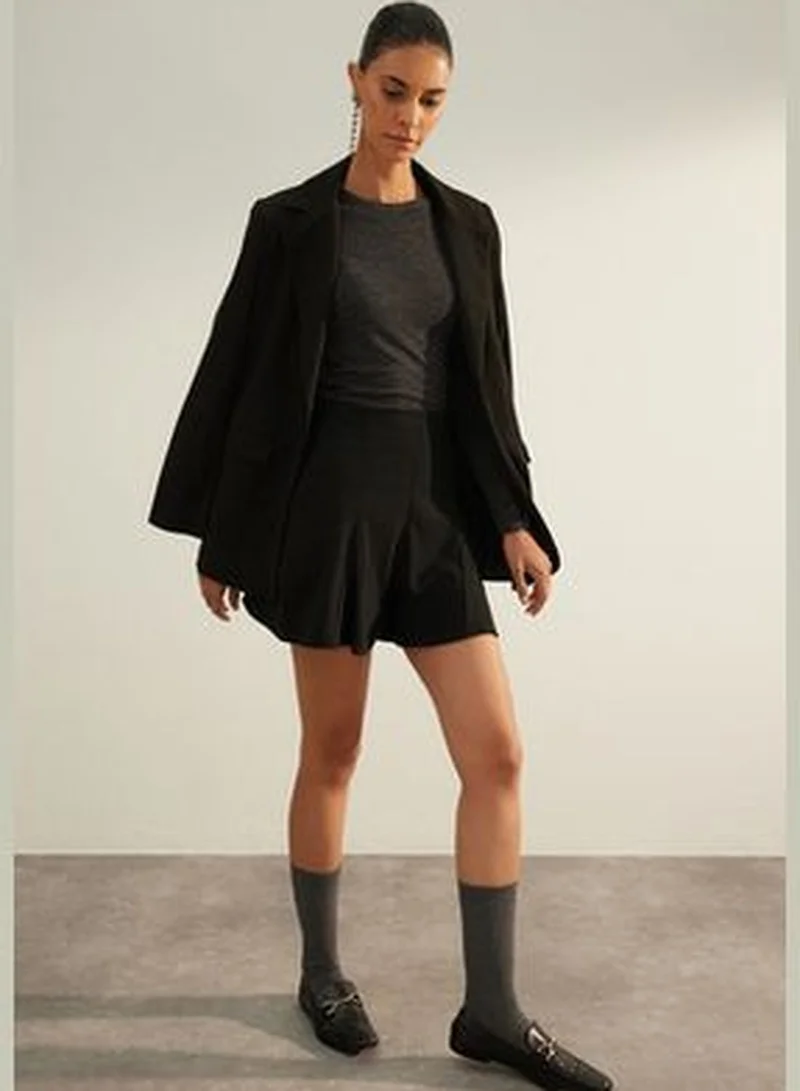 trendyol Black Premium High Quality Godeli Mini Woven Skirt TWOAW24ET00308