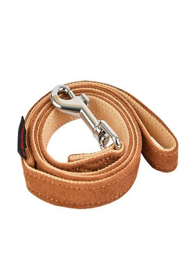 Puppia Terry Dog Leash Suede 4.6 ft, Brown, Medium